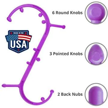 Body Back Buddy Elite (Upgraded 2021 Version) - Trigger Point Massage Tool, Neck and Back Massager Handheld, Manual Self Massager, Massage Cane, Muscle Knot Remover with Instructions (Purple)