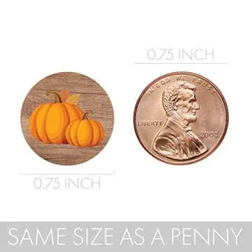 Rustic Fall Baby Shower Candy Stickers for Autumn Fun