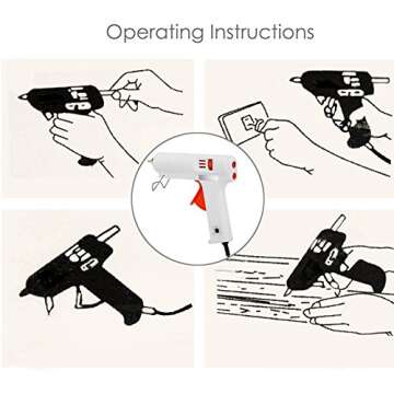 Sundarling Hot Glue Gun, Arts and Crafts Sewing Activities (White)