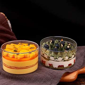 Lainrrew 15 Pcs Clear Acrylic Plastic Boxes - Small Transparent Storage Solutions with Glitter Ribbo...