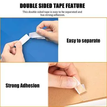 Double Sided Tape for Crafts, Double-Sided Tape for Arts, Scrapbook Supplies, Photography, Gifts Box, Scrapbooking, Card Making, Paper Backing, Tear-by-Hand, 6 Roll Heavy Duty Multi-Size Adhesive Tape