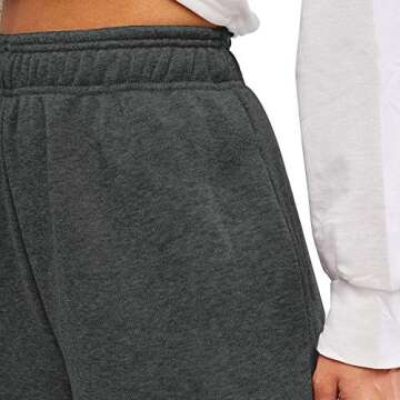 ZAFUL Women's Sweatpants Warm Fleece Lined High Waisted Jogger Pants Athletic Track Pants with Pockets Dark Gray X-Large