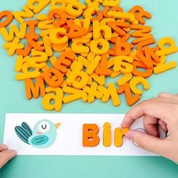 Educational Toys, Alphabet Flash Cards Spelling Learning Toys for Toddlers 3 4 5 Year Old Preschool ABC Matching Letter Flash Card Games for Kids 3-8 Years Old Boys Girls Gift