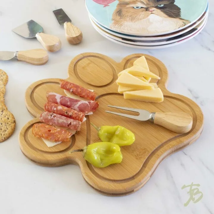 Paw Shaped Bamboo Cutting Board for Pet Lovers