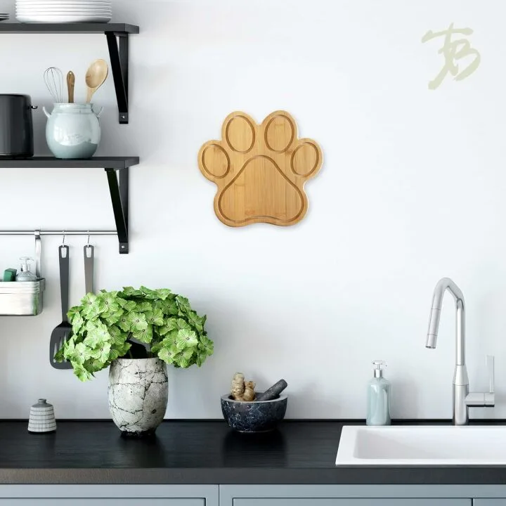 Paw Shaped Bamboo Cutting Board for Pet Lovers