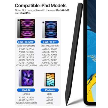 iPencil 2nd Generation with Magnetic Wireless Charging, 2X Fast Charge for Apple Ipad, Compatible wi...