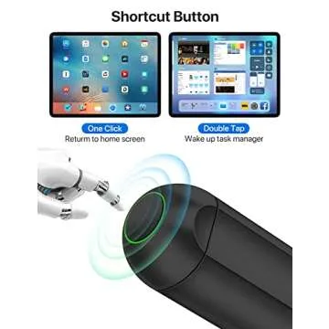 iPencil 2nd Generation with Magnetic Wireless Charging, 2X Fast Charge for Apple Ipad, Compatible with iPad Pro 11 in 1/2/3/4, iPad Pro 12.9 in 3/4/5/6, iPad Air 4/5, iPad Mini 6-Black