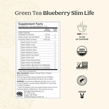 Yogi Organic Green Tea Blueberry Slim Life - 16 Bags