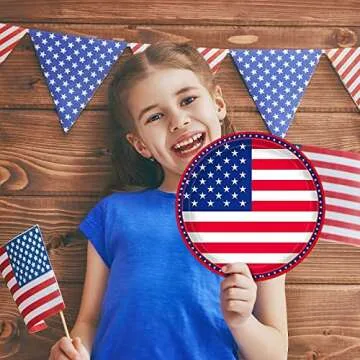Gatherfun Patriotic Party Supplies for 50 Guests