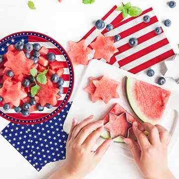 Gatherfun Patriotic Party Supplies for 50 Guests