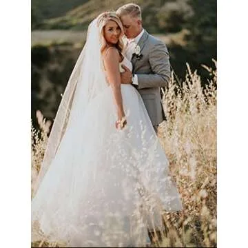 Elegant Unsutuo Cathedral Veil for Brides - 118 Inches