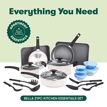 Bella 21-Piece Nonstick Cookware Set for All Stovetops