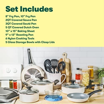 Bella 21-Piece Nonstick Cookware Set for All Stovetops