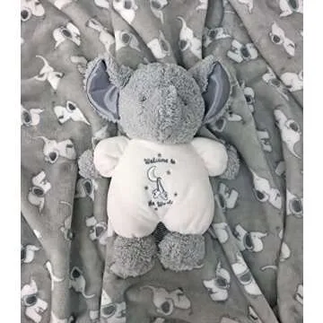 Soft Baby Starters Plush Elephant Rattle for Newborns