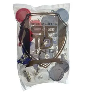 Specialist ID 15 Pack - Premium Retractable ID Badge Reels with Alligator clip - Solid Color Blanks with Nylon Key Pull String for Nurse, DIY Crafts (Assorted Colors)