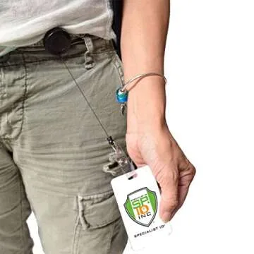 Specialist ID 15 Pack - Premium Retractable ID Badge Reels with Alligator clip - Solid Color Blanks with Nylon Key Pull String for Nurse, DIY Crafts (Assorted Colors)