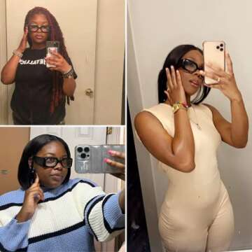 YAMEIZE Trendy Small Rectangle Sunglasses Women Men Vintage Thick Frame Small Square Glasses UV400 Driving Shades Glasses (Black/Transparent)