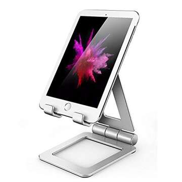 YOSHINE Adjustable Tablet Stand, Portable Tablet Holder: Desktop Stand Holder Dock Cradle Compatible...