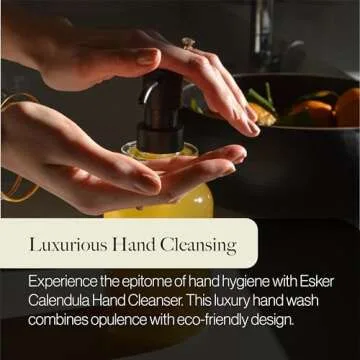 ESKER - Natural Calendula Hand Cleanser | Plant-Based, Cruelty-Free, Clean Beauty (16.9 fl oz | 500 ml - Glass)