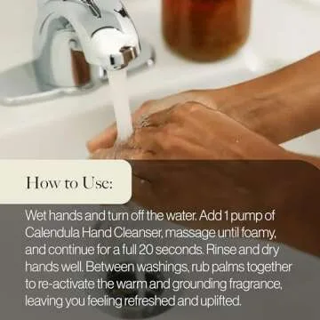 ESKER - Natural Calendula Hand Cleanser | Plant-Based, Cruelty-Free, Clean Beauty (16.9 fl oz | 500 ml - Glass)