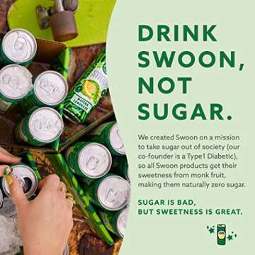 Swoon Zero Sugar Matcha Lemonade - 12 Fl Oz (Pack of 12)