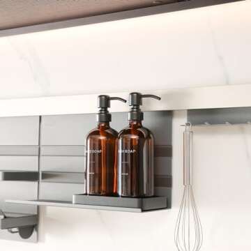 Prus Waso Amber Soap Dispenser Set - Modern Kitchen Decor