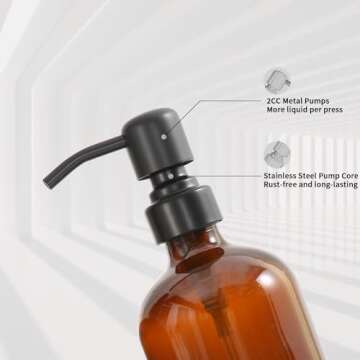 Prus Waso Amber Soap Dispenser Set - Modern Kitchen Decor