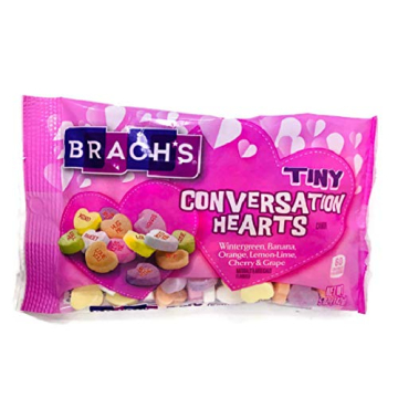 Brach's Valentine's Day Tiny Conversation Hearts Candy - 5 oz (Wintergreen, Bananas, Orange, Lemon, ...