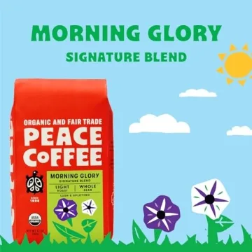 Peace Coffee Morning Glory Blend 20oz Organic Light Roast