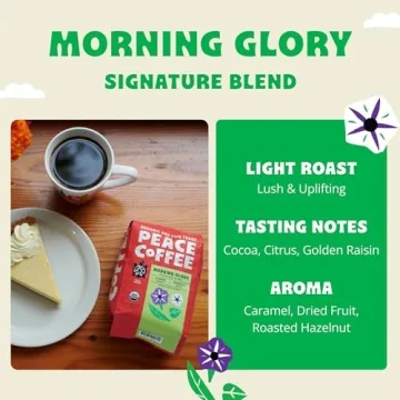 Peace Coffee Morning Glory Blend 20oz Organic Light Roast