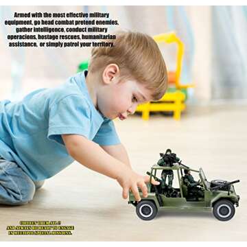 Click N' Play Military Fast Attack Vehicle Toy Set
