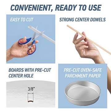 BluShore Cake Board Tiering Kit for Stunning Cakes