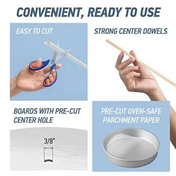 BluShore Cake Board Tiering Kit for Stunning Cakes