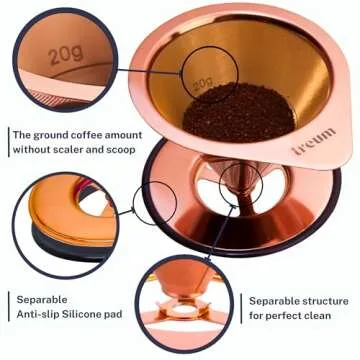 Savor Rich Coffee with ireum Stainless Steel Pour Over Maker