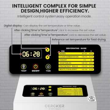 Cercker 8 Tray Food Dehydrator for Healthy Snacks and Treats
