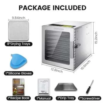 Cercker 8 Tray Food Dehydrator for Healthy Snacks and Treats