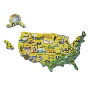 Melissa & Doug USA Map Wooden Puzzle for Kids 5 and Up