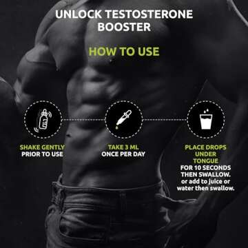 Ultra6 Nutrition Testosterone Booster for Men - Mens and Women Health Supplements - Supplement with Tongkat Ali + Tribulus Terrestris for Male Enhancement - Supports Muscle Recovery & Energy Boost