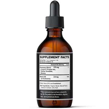 Ultra6 Nutrition Testosterone Booster for Men - Mens and Women Health Supplements - Supplement with Tongkat Ali + Tribulus Terrestris for Male Enhancement - Supports Muscle Recovery & Energy Boost