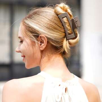 Versatile MAORULU Large Hair Claw Clips for All Hair Types