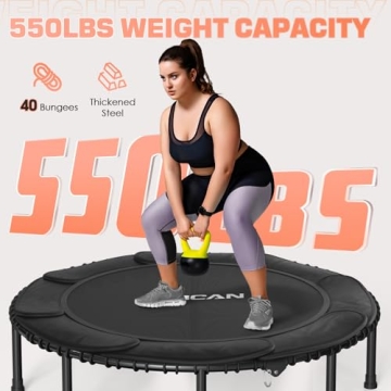 BCAN 450/550 LBS Foldable Mini Trampoline for All Ages