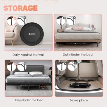 BCAN 450/550 LBS Foldable Mini Trampoline for All Ages