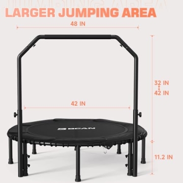 BCAN 450/550 LBS Foldable Mini Trampoline for All Ages