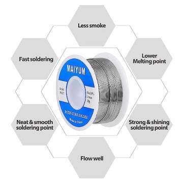 MAIYUM 63-37 Tin Lead Rosin Core Solder Wire - 100g