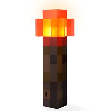 Minecraft Toys Redstone Torch 12.6 Inch LED Lamp | USB Rechargeable Nightlight