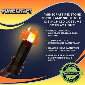 Minecraft Redstone Torch LED Lamp for Fans of All Ages