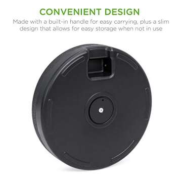 Best Choice Products Fillable Umbrella Base Stand Round Sunburst Plastic Patio Umbrella Base Stand, Pole Holder for Outdoor, Lawn w/ 55lbs Weight Capacity, Adjustment Knob