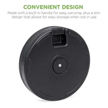 Best Choice Products Fillable Umbrella Base Stand Round Sunburst Plastic Patio Umbrella Base Stand, Pole Holder for Outdoor, Lawn w/ 55lbs Weight Capacity, Adjustment Knob