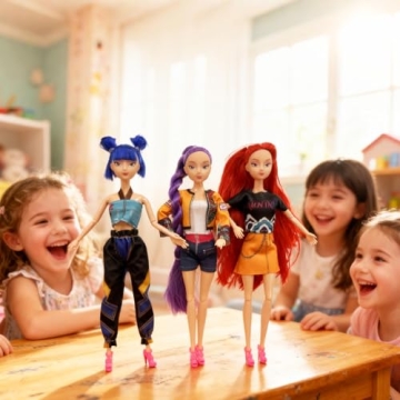 K-pop Demon Hunters 3-Pack Poseable Action Dolls Set