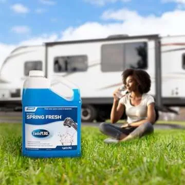 Camco TastePURE Spring Fresh Water System Cleaner and Deodorizer for RV and Marine | Cleans and Freshens Water Lines | Great for Dewinterizing - 1 Gallon (40207)
